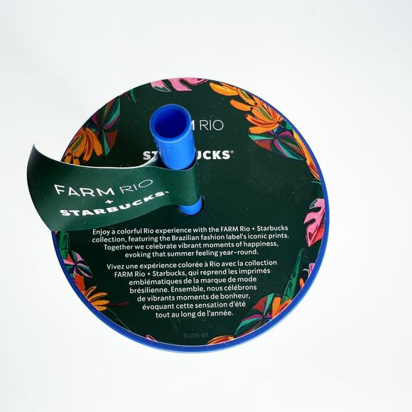 NWT Farm Rio x Starbucks Banana Mix Blue Multi Limited Edition Venti Tumbler Cup - Picture 5 of 9